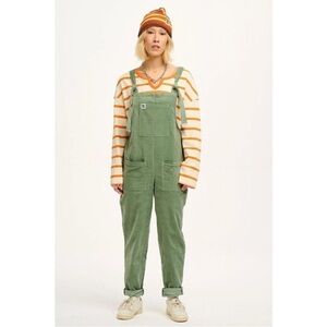 Lucy & Yak Original Organic Corduroy Dungarees Sage Green Sz4 Gorpcore Oversized